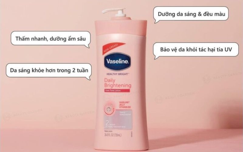 Vaseline Healthy White UV Lightening Lotion kem dưỡng body “quốc dân”