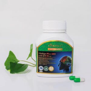 Viên bổ não Vitatree Ginkgo Plus 6000 With Q10 50mg