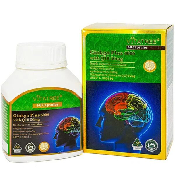 Viên bổ não Vitatree Ginkgo Plus 6000 With Q10 50mg