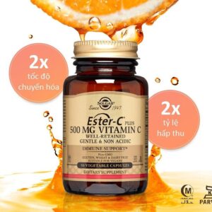 [Date T10/2023] Viên bổ sung vitamin C 500mg Solgar Ester-C Plus