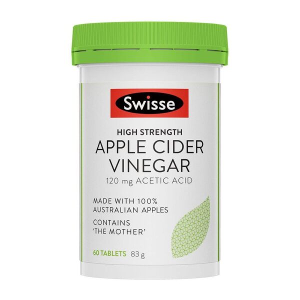 Viên uống giấm táo hỗ trợ giảm cân Swisse Apple Cider Vinegar 120mg