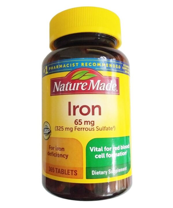 Viên hỗ trợ bổ sung sắt Nature Made Iron 65mg của Mỹ