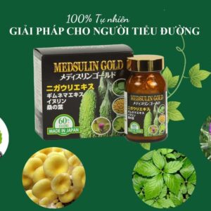 Viên hỗ trợ đường huyết JpanWell Medsulin Gold Nhật Bản