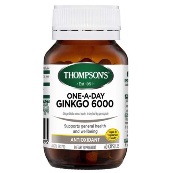 Viên hỗ trợ tuần hoàn não Thompson's One A Day Ginkgo 6000mg