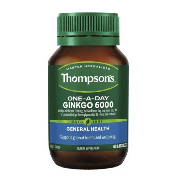 Viên hỗ trợ tuần hoàn não Thompson's One A Day Ginkgo 6000mg