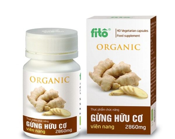 Viên nang gừng hữu cơ hộp 40 viên