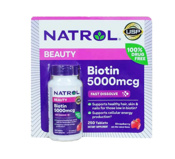 Viên ngậm mọc tóc Biotin 5000 mcg của Mỹ chính hãng