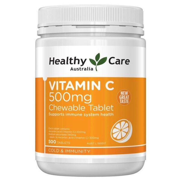 Viên nhai Healthy Care Vitamin C 500mg của Úc chính hãng