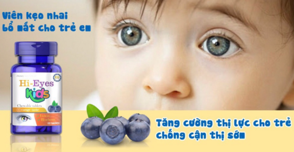 Viên nhai Hi-Eyes Kids hỗ trợ tăng cường thị lực cho bé