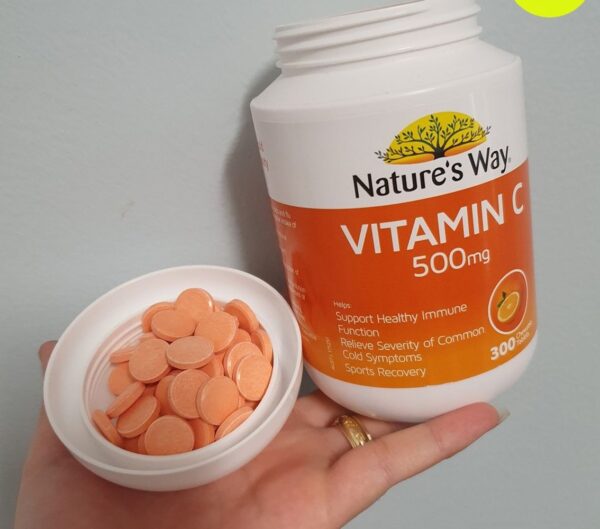 Viên nhai hỗ trợ bổ sung Vitamin C 500mg Nature’s Way của Úc