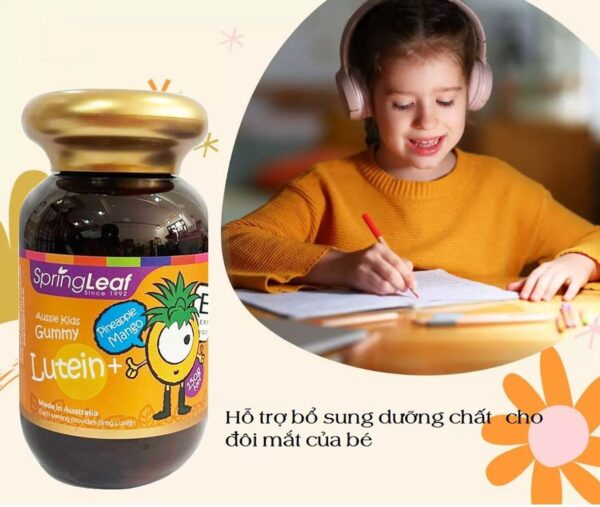 Viên nhai hỗ trợ mắt Spring Leaf Aussie Lutein Kids cho bé