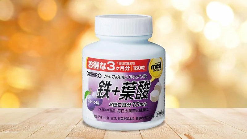 Uống viên sắt Acid Folic Orihiro Most Chewable Iron khi mang thai