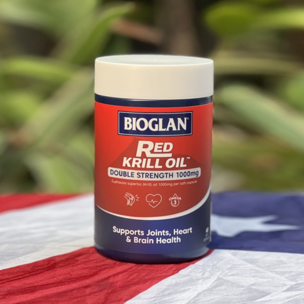 Viên uống Bioglan Red Krill Oil 1000mg hỗ trợ bổ sung Omega 3