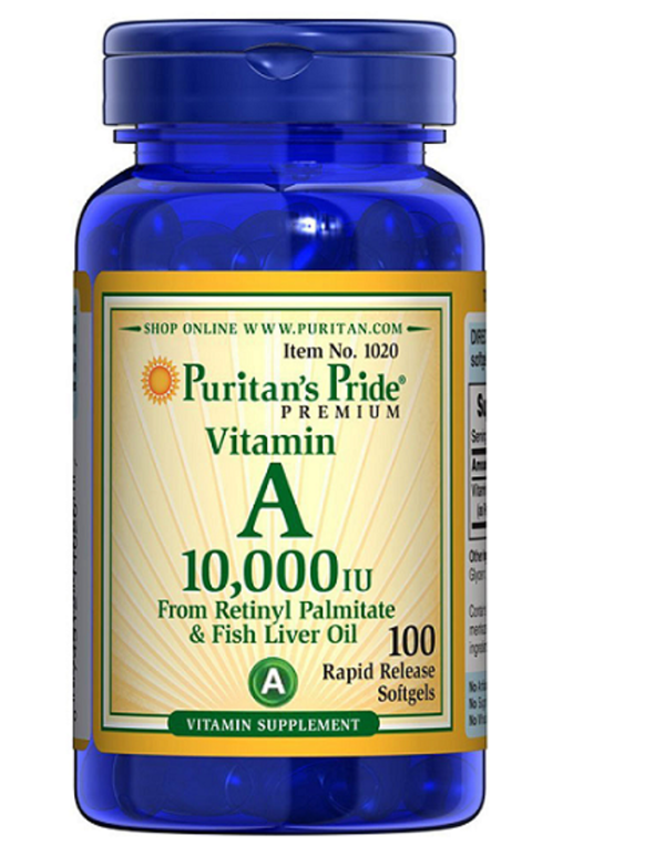 Viên uống bổ sung Vitamin A Puritan's Pride 10,000 IU