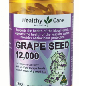 Viên uống bổ tim mạch Healthy Care Grape seed Extract 12000 mg