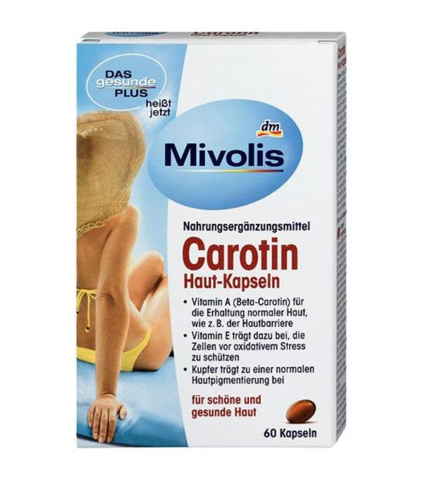 Viên uống chống nắng Das Gesunde Plus Carotin 60 viên