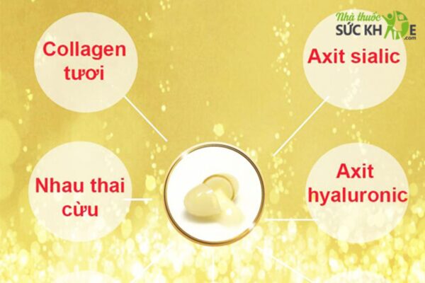 Viên uống Collagen tươi và Nhau thai Nhật Bản