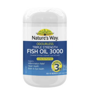 Viên uống dầu cá Nature’s Way Odourless Triple Strength Fish Oil 3000mg