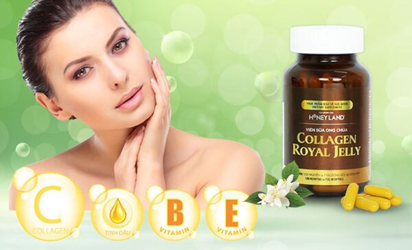 Viên uống đẹp da sữa ong chúa Collagen Royal Jelly HoneyLand