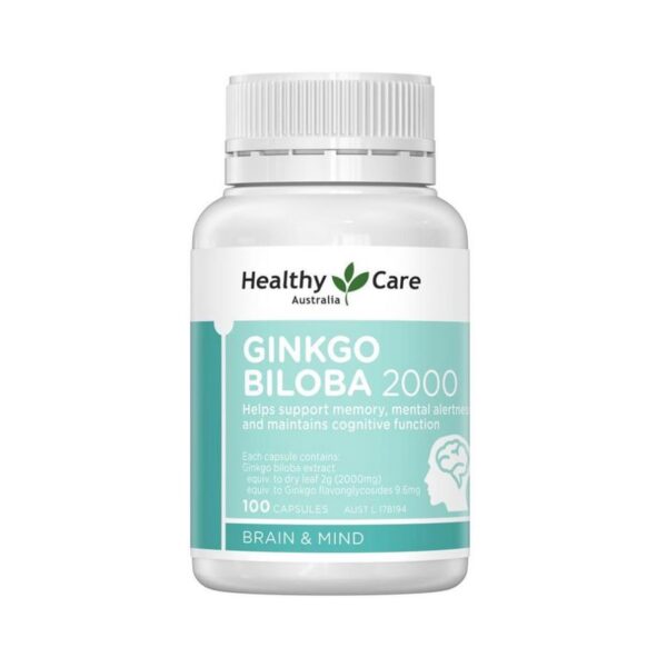 Viên uống Ginkgo Biloba 2000mg Healthy Care Úc