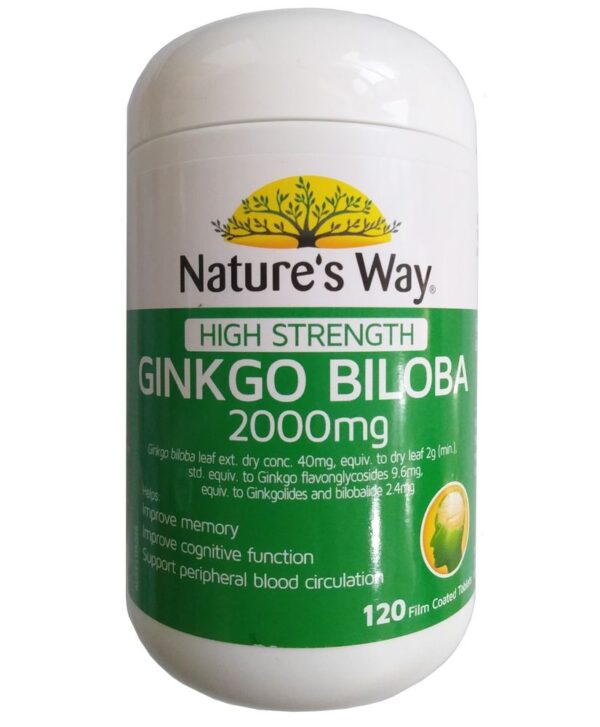 Viên uống Ginkgo Biloba 2000mg Nature's Way Của Úc