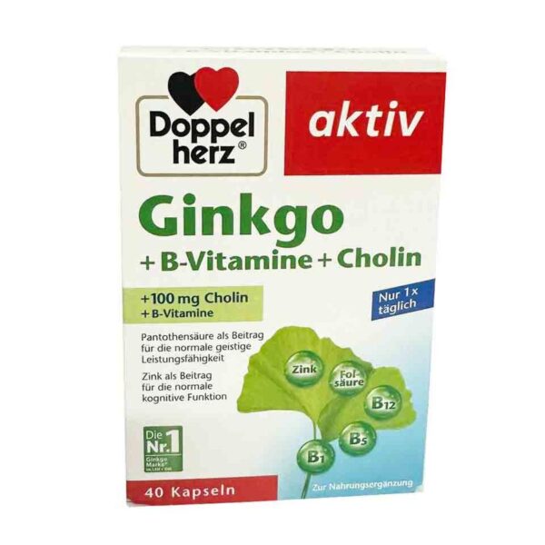 Viên uống Ginkgo + vitamin B + Cholin Doppelherz Aktiv