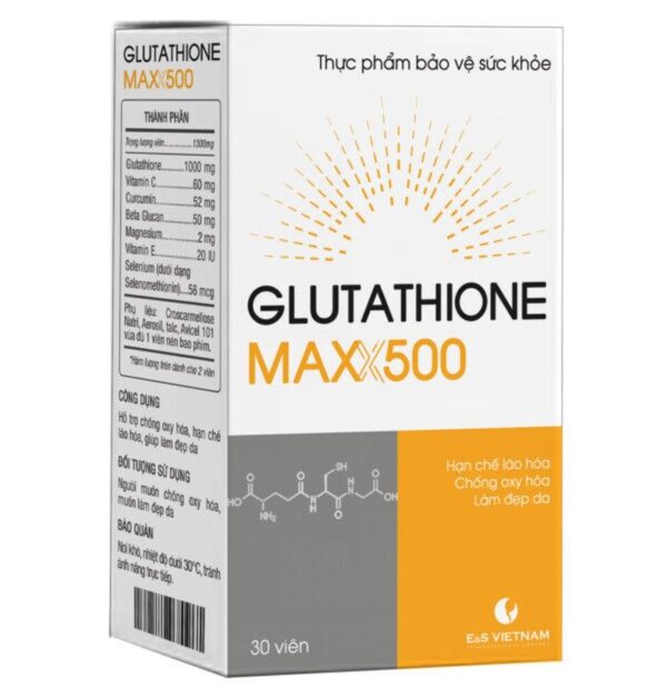 Viên uống Glutathione Maxx 500 hỗ trợ trẻ hóa da