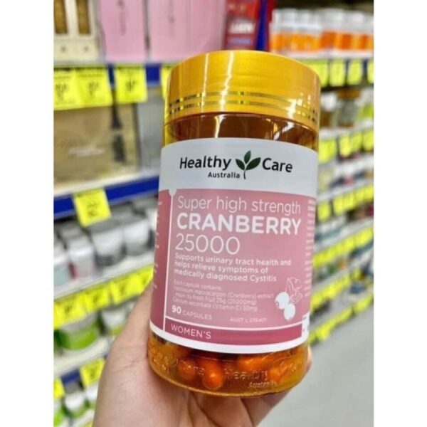 Viên uống hỗ trợ đường tiết niệu Healthy Care Cranberry 25000mg