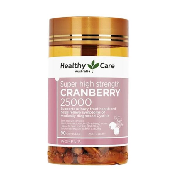 Viên uống hỗ trợ đường tiết niệu Healthy Care Cranberry 25000mg