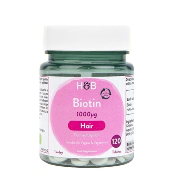 Viên uống hỗ trợ mọc tóc Holland & Barrett  Biotin 1000mg