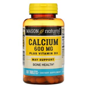 Viên uống hỗ trợ xương khớp Mason Natural Calcium 600mg + D3