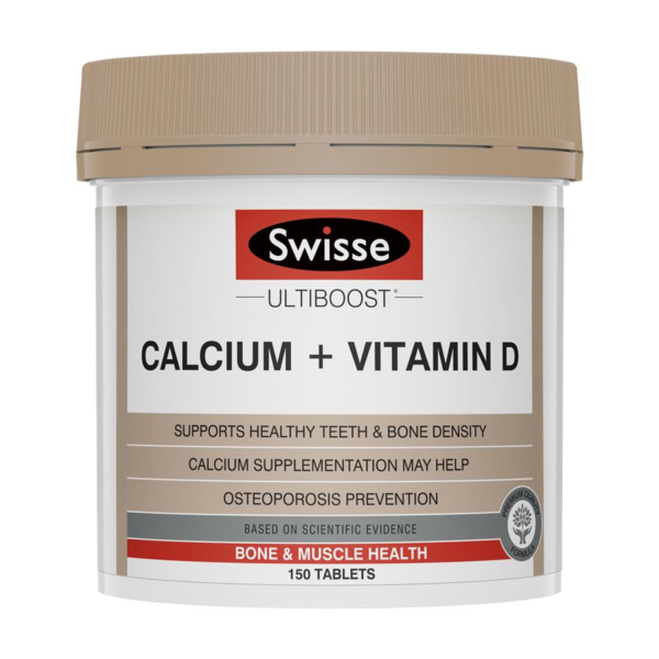 Viên uống hỗ trợ xương khớp Swisse Calcium + Vitamin D