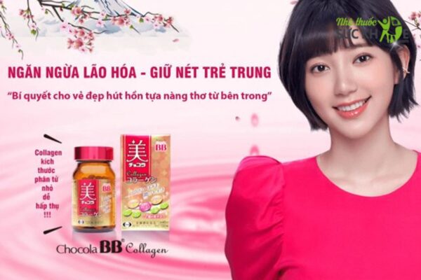 Viên Uống Làm Đẹp Da, Mờ Thâm BB Chocola Collagen Nhật Bản