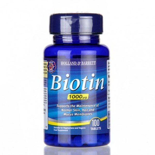 Viên uống hỗ trợ mọc tóc Holland & Barrett  Biotin 1000mg