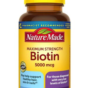 Viên uống mọc tóc Nature Made Biotin 5000mcg