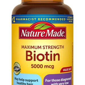 Viên uống mọc tóc Nature Made Biotin 5000mcg