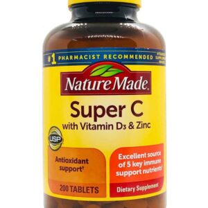 Viên uống Nature Made Super C With Vitamin D3 & Zinc