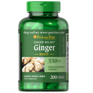 Viên uống Puritan's Pride Ginger Root 550mg hỗ trợ tiêu hóa và miễn dịch