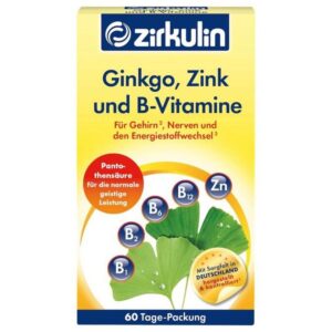 Viên uống Zirkulin Ginkgo Zink und B-Vitamine hỗ trợ não bộ