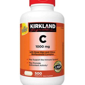 Vitamin C 1000mg Kirkland hộp 500 viên chính hãng của Mỹ