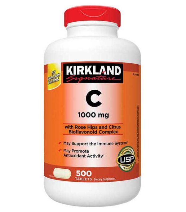 Vitamin C 1000mg Kirkland hộp 500 viên chính hãng của Mỹ