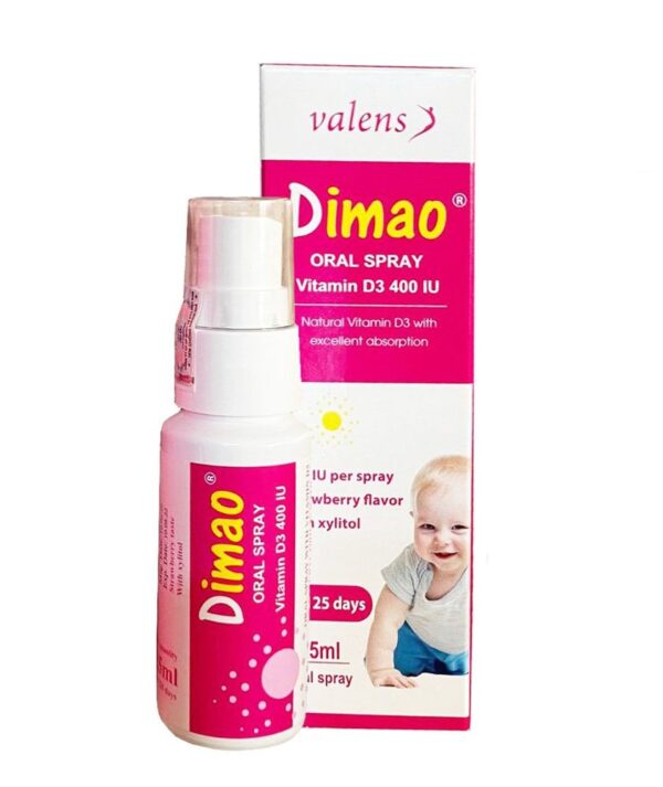 Vitamin D3 Dimao Dạng Xịt 400IU Cho Trẻ Từ Sơ Sinh