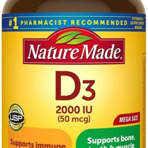 Vitamin D3 Nature Made 50 Mcg 2000 IU Dạng Viên Của Mỹ