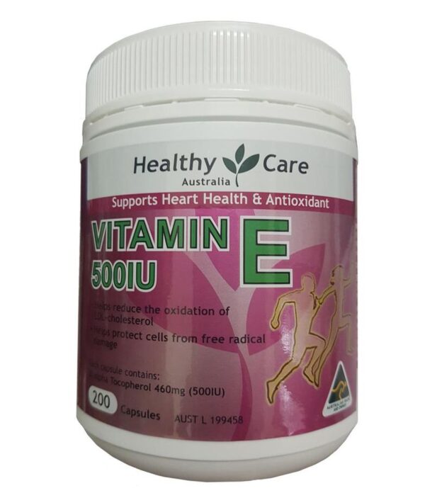 Vitamin E Healthy Care 500IU hộp 200 viên của Úc