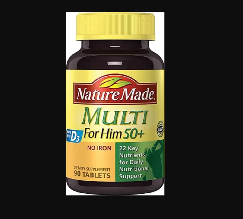  Nature Made Multi For Him 50+ 90 viên hỗ trợ giảm mệt mỏi, tăng hệ miễn dịch