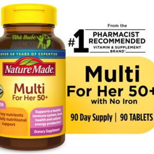 Vitamin tổng hợp cho nữ Nature Made Multi For Her 50+ 90 viên