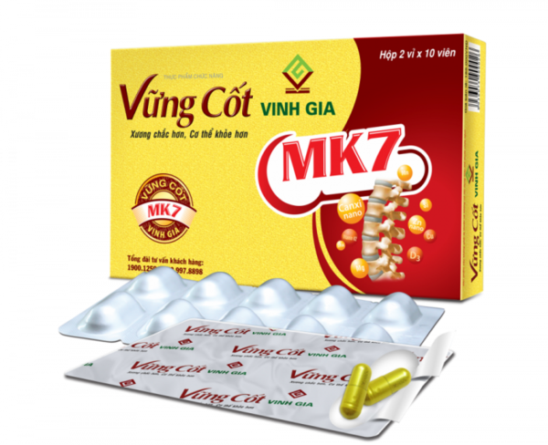 Vững Cốt Vinh Gia MK7 hỗ trợ xương chắc khỏe