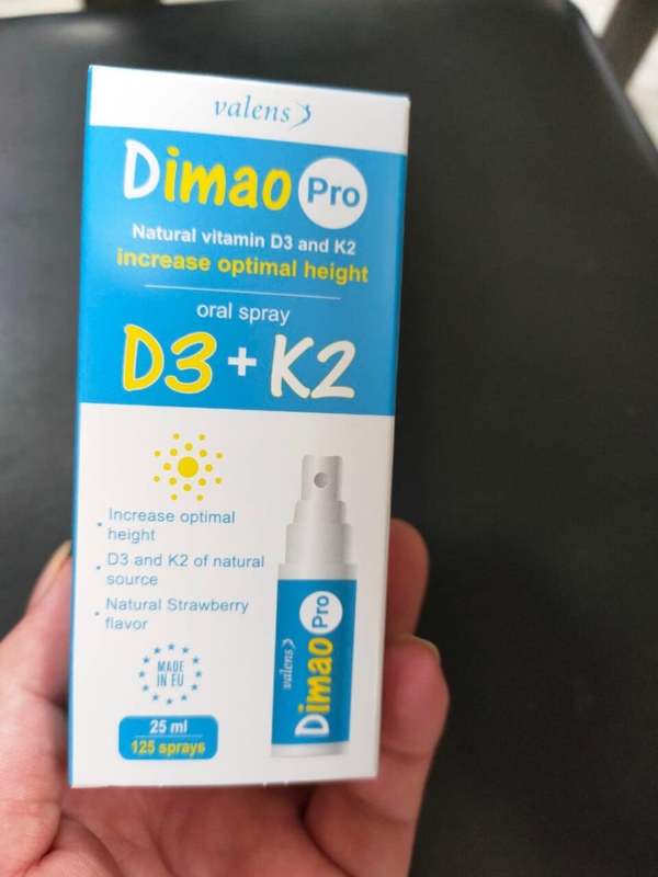 Xịt bổ sung vitamin D3+K2 Dimao Pro Oral Spray