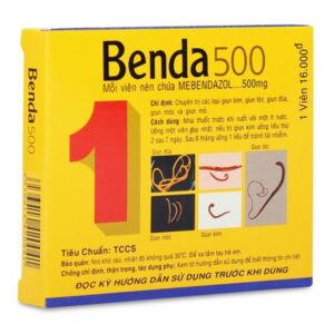 Benda-Trị các loại giun kim, giun tóc, giun đũa,giun móc câu