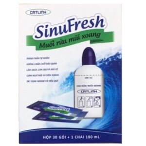 Bình rửa mũi SinuFresh Cát Linh chai 180ml kèm 10 gói muối